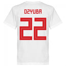 Russia Team Dzyuba 22 T-shirt - White