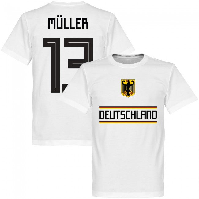 Germany Müller 13 Team T-Shirt - White