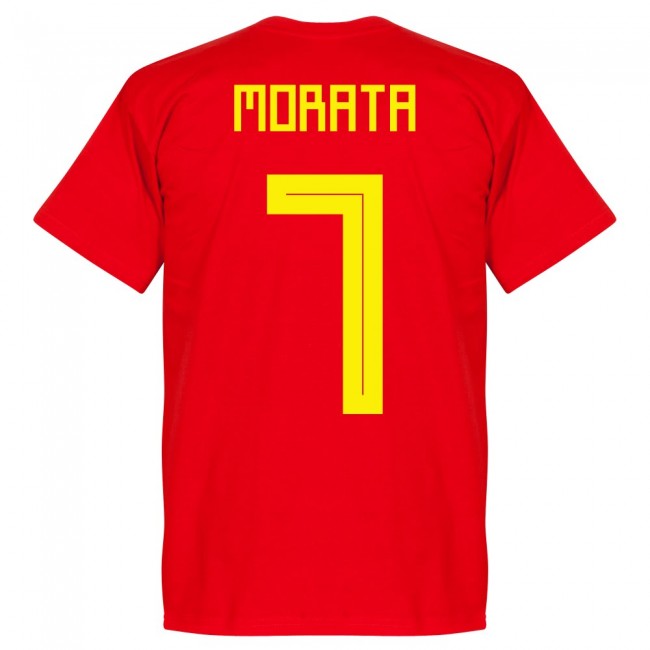 Spain Morata 7 Team T-Shirt - Red