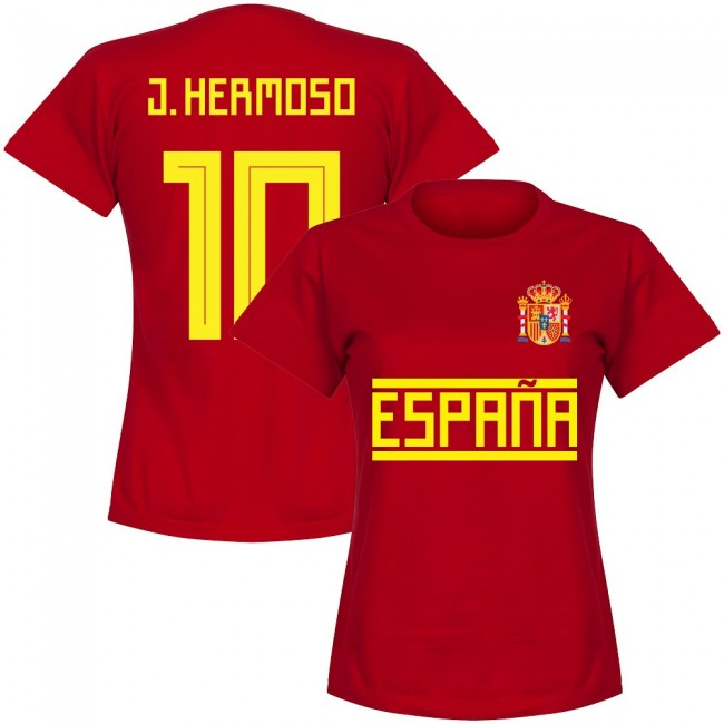 Spain Team Womens J.Hermoso 10 T-shirt - Red