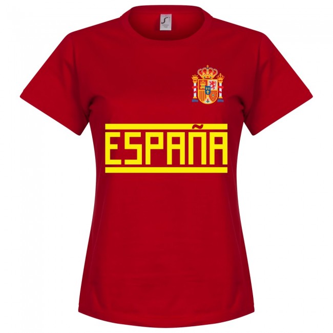 Spain Team Womens J.Hermoso 10 T-shirt - Red