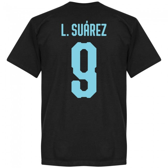 Uruguay Suarez 9 Team T-Shirt - Black