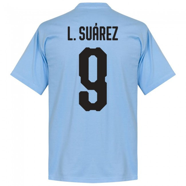 Uruguay Suarez 9 Team T-Shirt - Sky