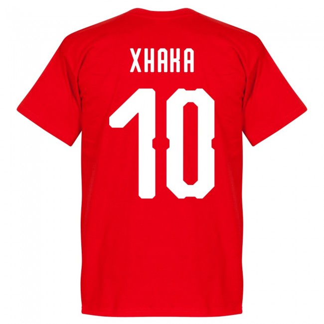 Switzerland Xhaka 10 Team T-shirt - Red