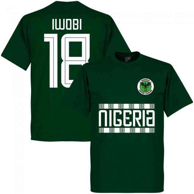 Nigeria Iwobi 18 Team T-Shirt - Bottle Green
