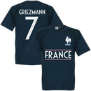 France Griezmann 7 Team T-Shirt - Navy