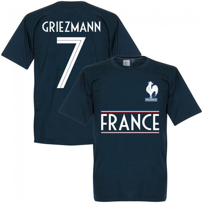 France Griezmann 7 Team T-Shirt - Navy