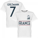 France Griezmann 7 Team T-Shirt - White