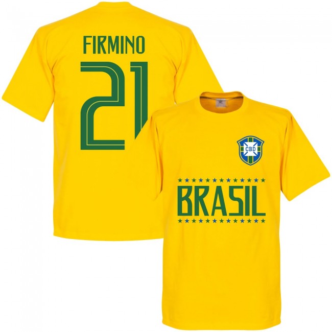 Brasil Firminho 21 Team T-Shirt - Yellow