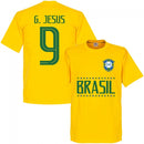 Brasil G. Jesus 9 Team T-Shirt - Yellow