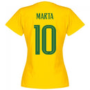 Brazil Team Womens Marta 10 T-shirt - Yellow