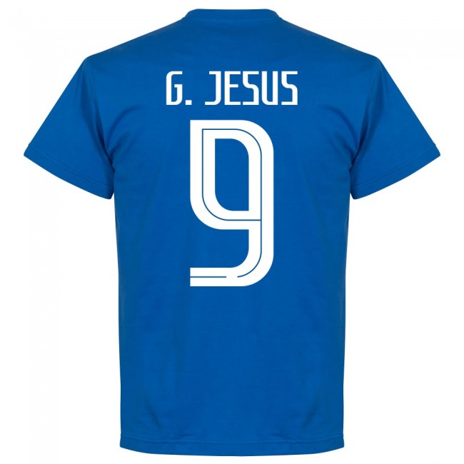 Brazil G. Jesus 9 Team T-Shirt - Royal