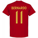 Portugal Bernardo 11 Team T-Shirt - Red