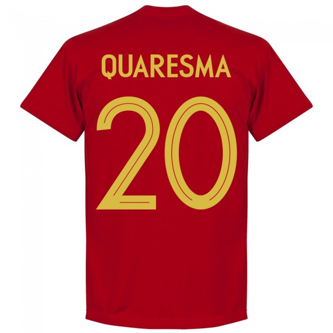 Portugal Quaresma 20 Team T-Shirt - Red