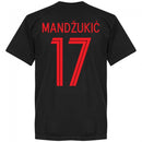 Croatia Mandzukic 17 Team T-Shirt - Black