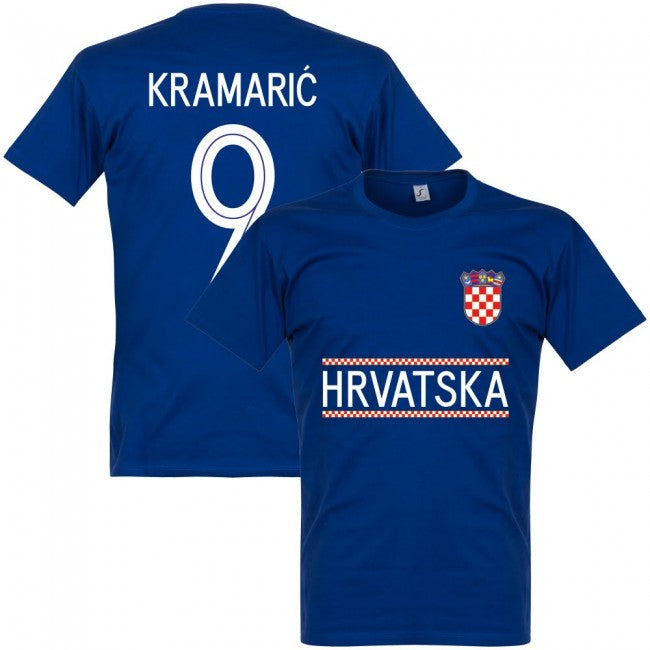 Croatia Kramaric 9 Team T-Shirt - Ultramarine Blue
