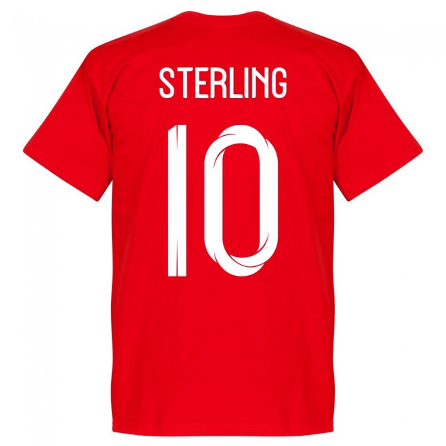 England Sterling 10 Team T-Shirt - Red