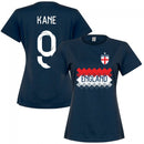 England Kane 9 Team Womens T-Shirt - Navy