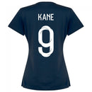England Kane 9 Team Womens T-Shirt - Navy