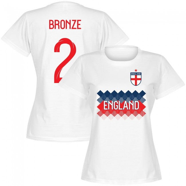 England Team Womens Bronze 2 T-shirt - White