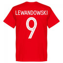 Poland Lewandowski 9 Team T-Shirt - Red