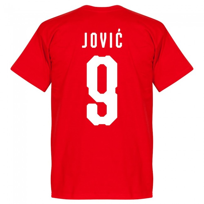 Serbia Jovic 9 Team T-Shirt - Red