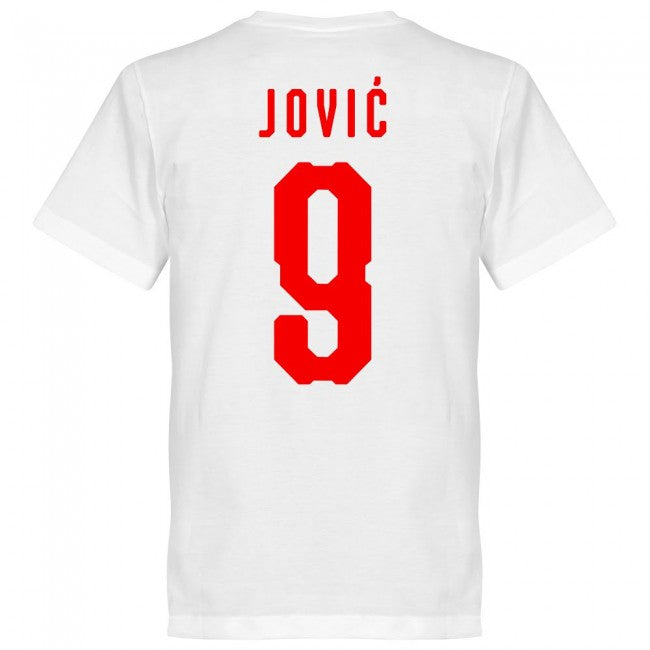 Serbia Jovic 9 Team T-Shirt - White