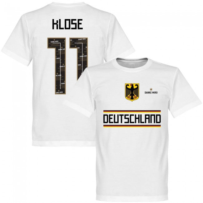 Germany Danke Miro Klose Team T-Shirt - White