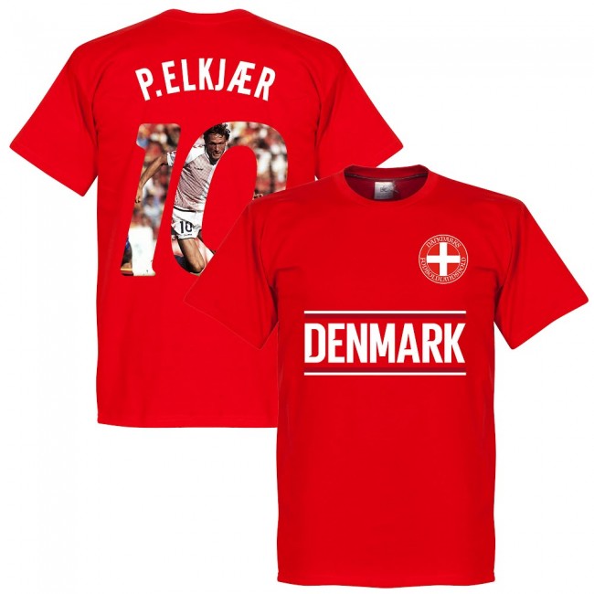Denmark P. Elkjaer 10 Gallery Team T-Shirt - Red