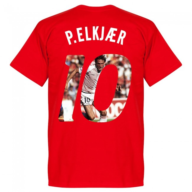 Denmark P. Elkjaer 10 Gallery Team T-Shirt - Red