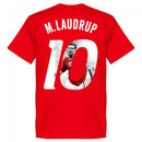 Denmark M. Laudrup 10 Gallery Team T-Shirt - Red