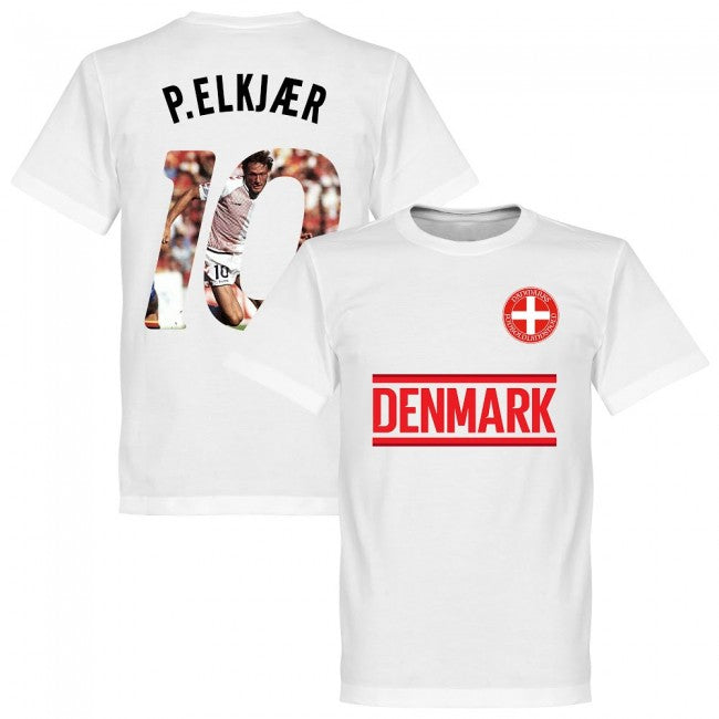 Denmark P. Elkjaer 10 Gallery Team T-Shirt - White