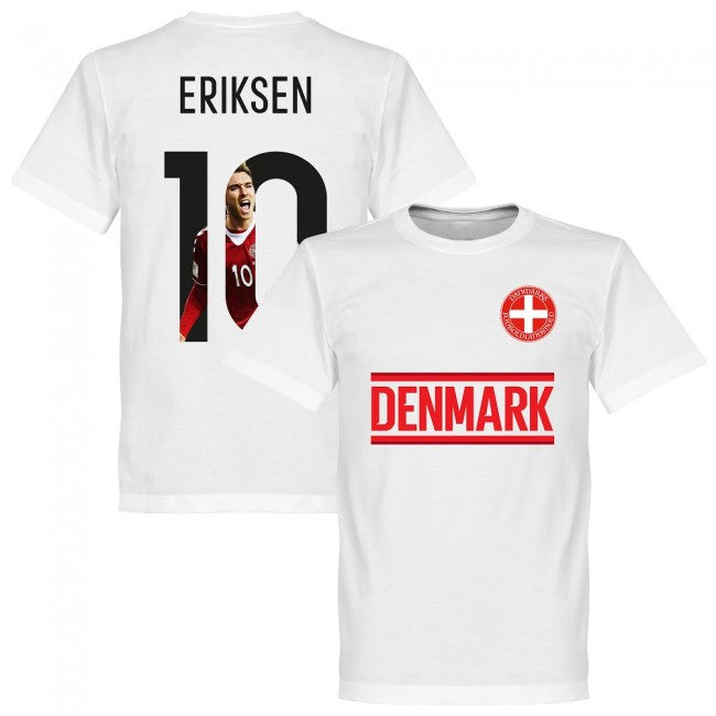 Denmark Eriksen 10 Gallery Team T-Shirt - White
