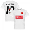 Denmark M. Laudrup 10 Gallery Team T-Shirt - White