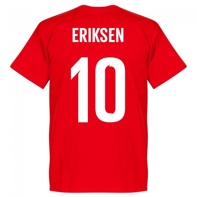 Denmark Eriksen 10 Team T-Shirt - Red