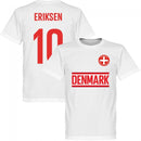 Denmark Eriksen 10 Team T-Shirt - White