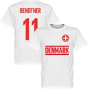 Denmark Bendter 11 Team T-Shirt - White