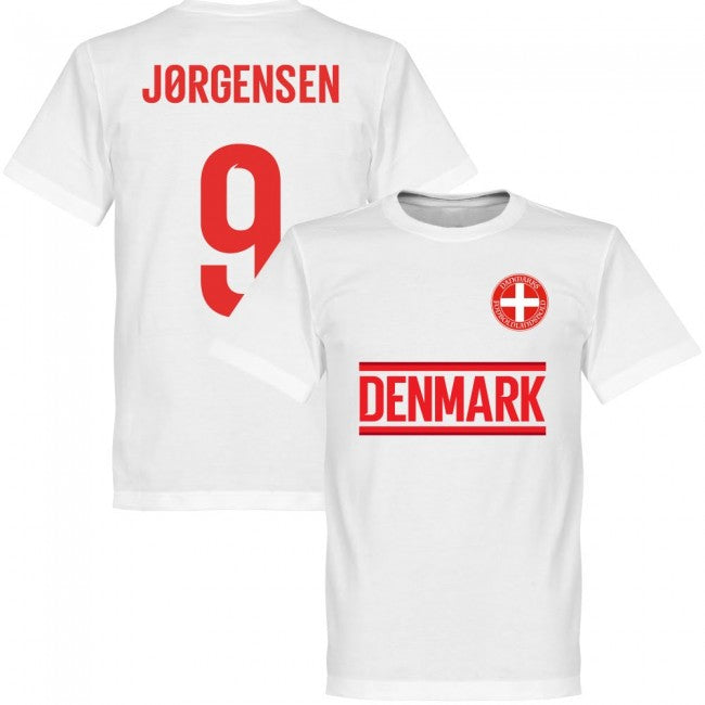Denmark Jørgensen 9 Team T-Shirt - White