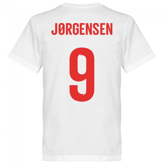 Denmark Jørgensen 9 Team T-Shirt - White
