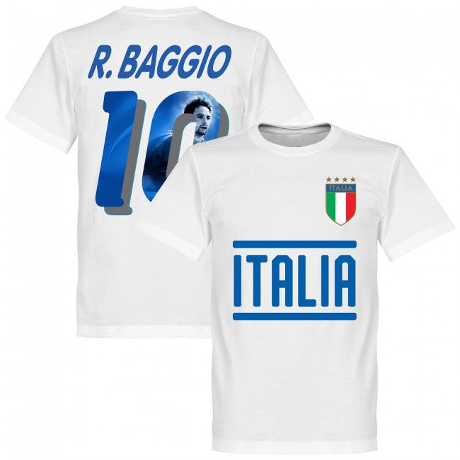 Italy Baggio 10 Gallery Team T-Shirt - White