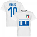 Italy Insigne 10 Team T-Shirt - White
