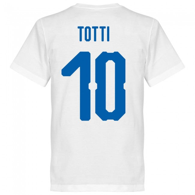 Italy Totti 10 Team T-Shirt - White