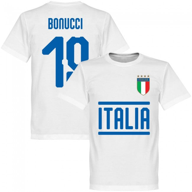 Italy Bonucci 19 Team T-Shirt - White