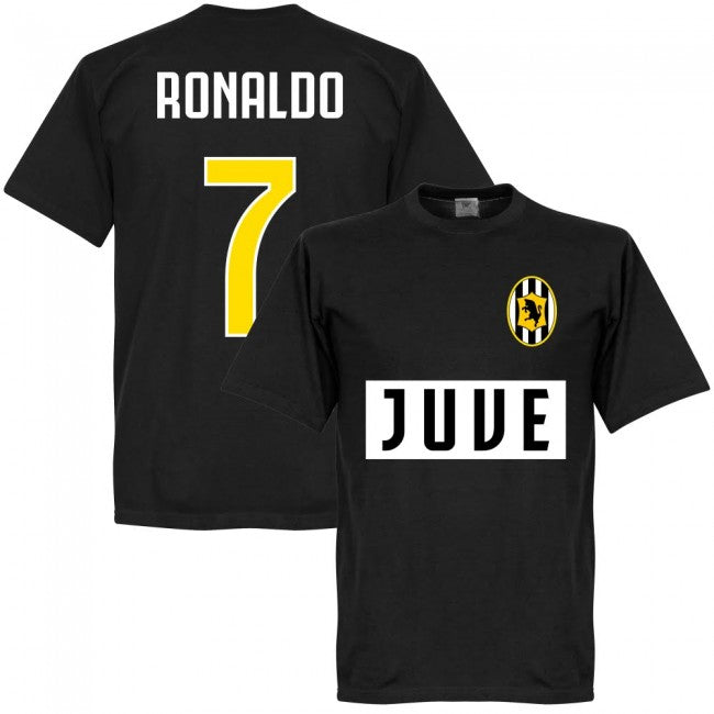 Juve Ronaldo 7 Team T-shirt - Black