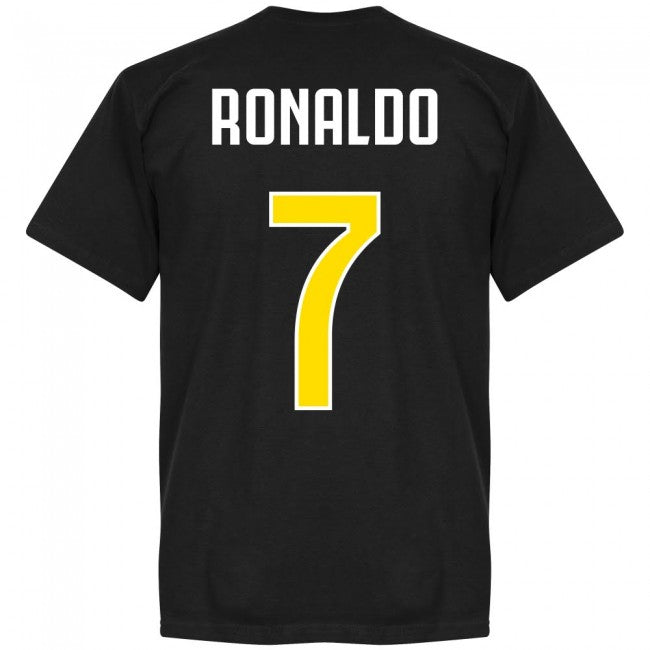 Juve Ronaldo 7 Team T-shirt - Black