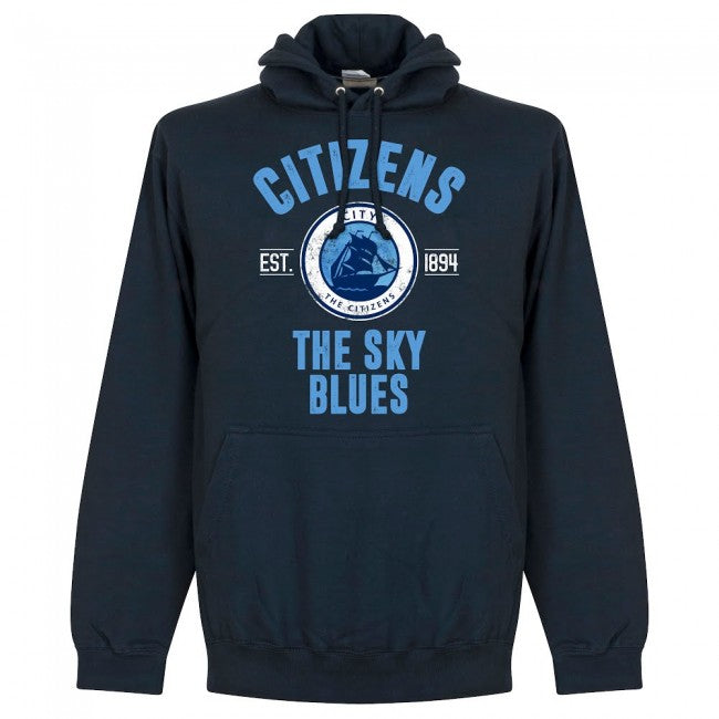 Man City Established Hoodie -Navy - Terrace Gear