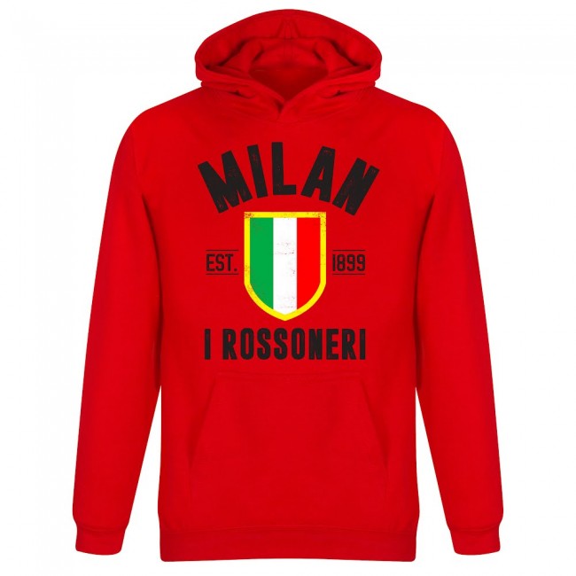 Milan Established Kids Hoodie - Red - Terrace Gear