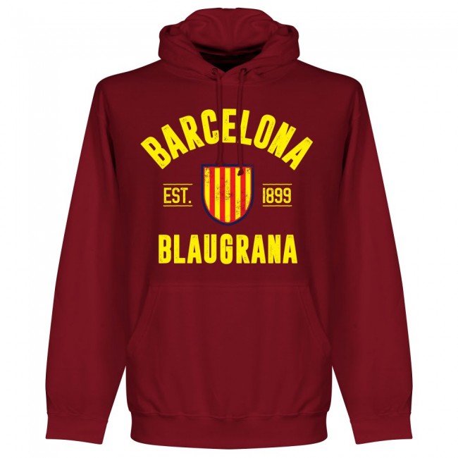 Barcelona Established Hoodie - Maroon - Terrace Gear