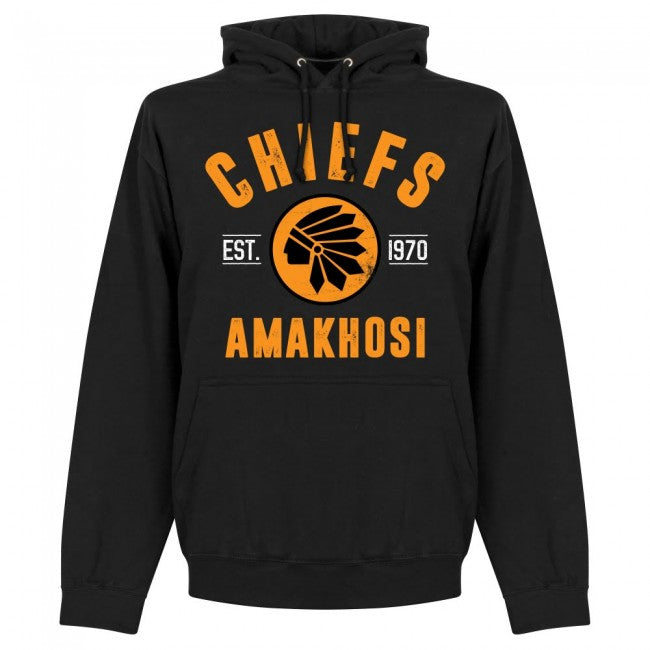 Kaizer Chiefs Established Hoodie - Black - Terrace Gear