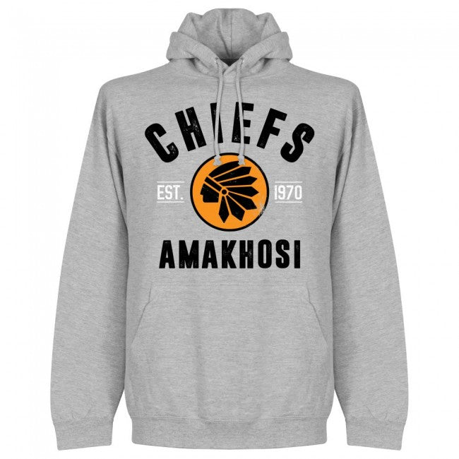 Kaizer Chiefs Established Hoodie - Grey - Terrace Gear